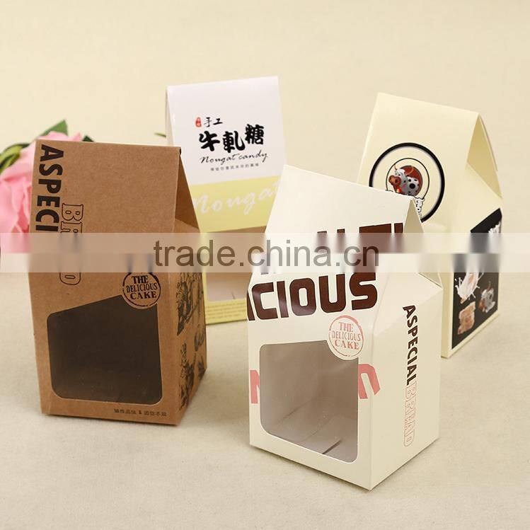 Custom Made Logo Folding Foldable Kraft White Takeaway Decorative Cupcake Box