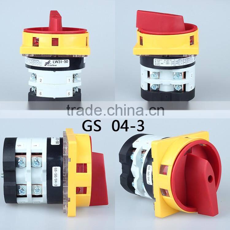 LW31-50 GS 04-3 Chea padlock type rotary selector switch