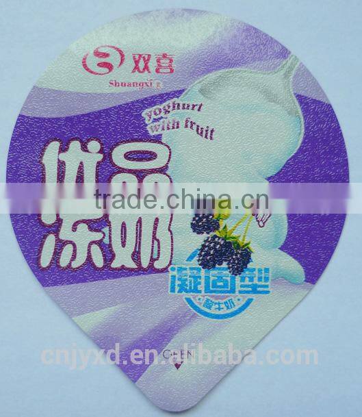 heat sealing aluminium lid for yogurt
