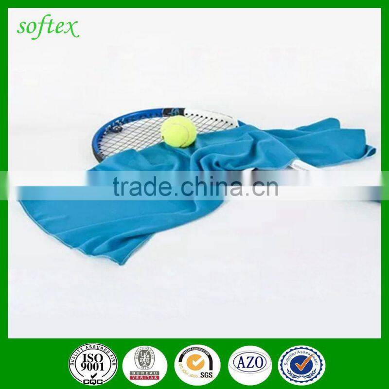 Suede microfiber sports towels with logo embossed