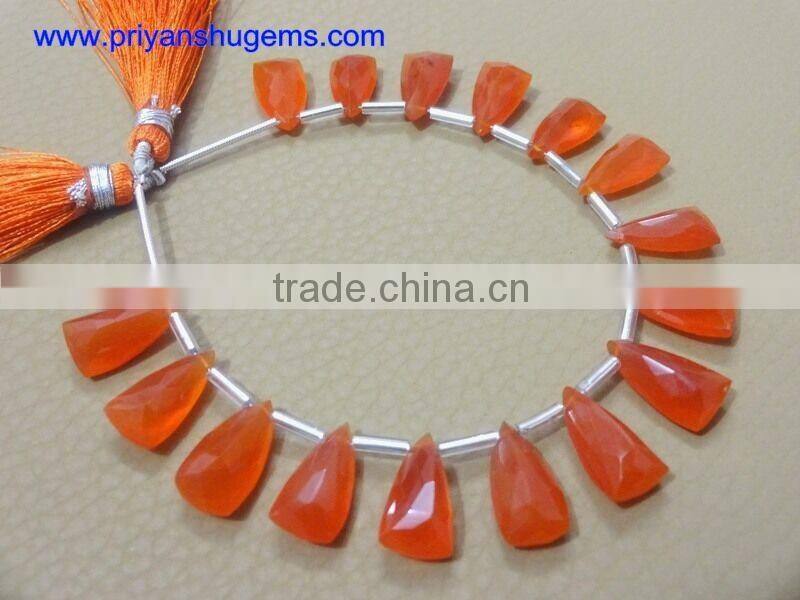 Carnelian Faceted Elongated pyramid