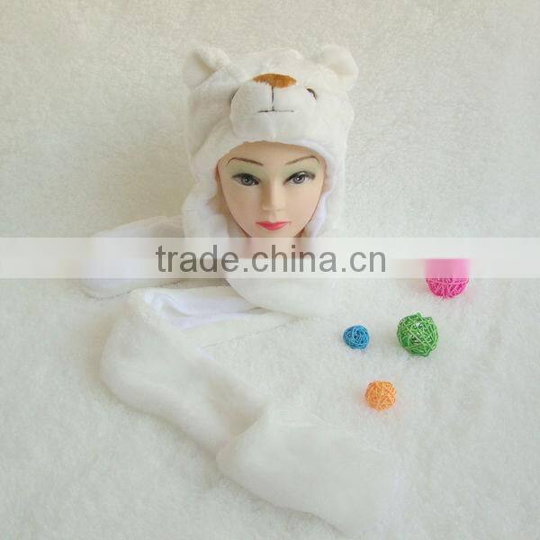 Stuffed Winter Plush Animal Hat with Paws