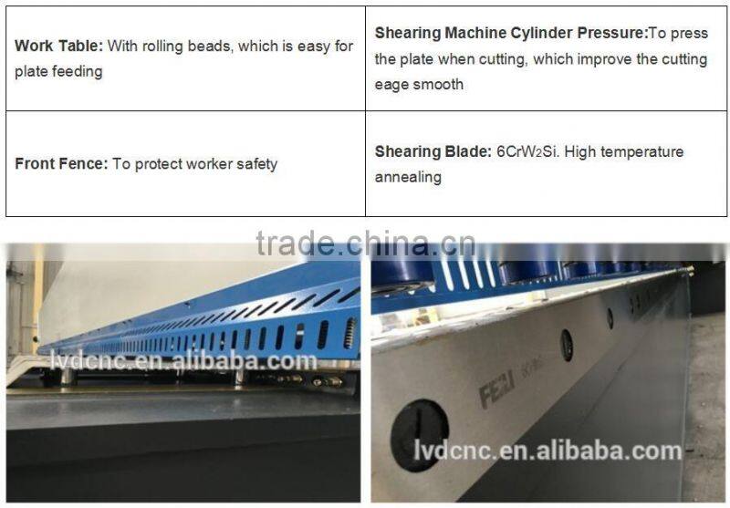 QC11K QC11Y 3200mm Hydraulic Guillotine Shearing Machine