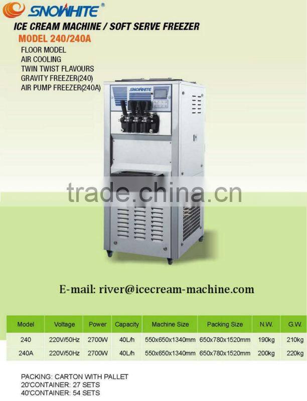Canada Frozen Slush Yogurt Machine Freezer For America Ice Cream