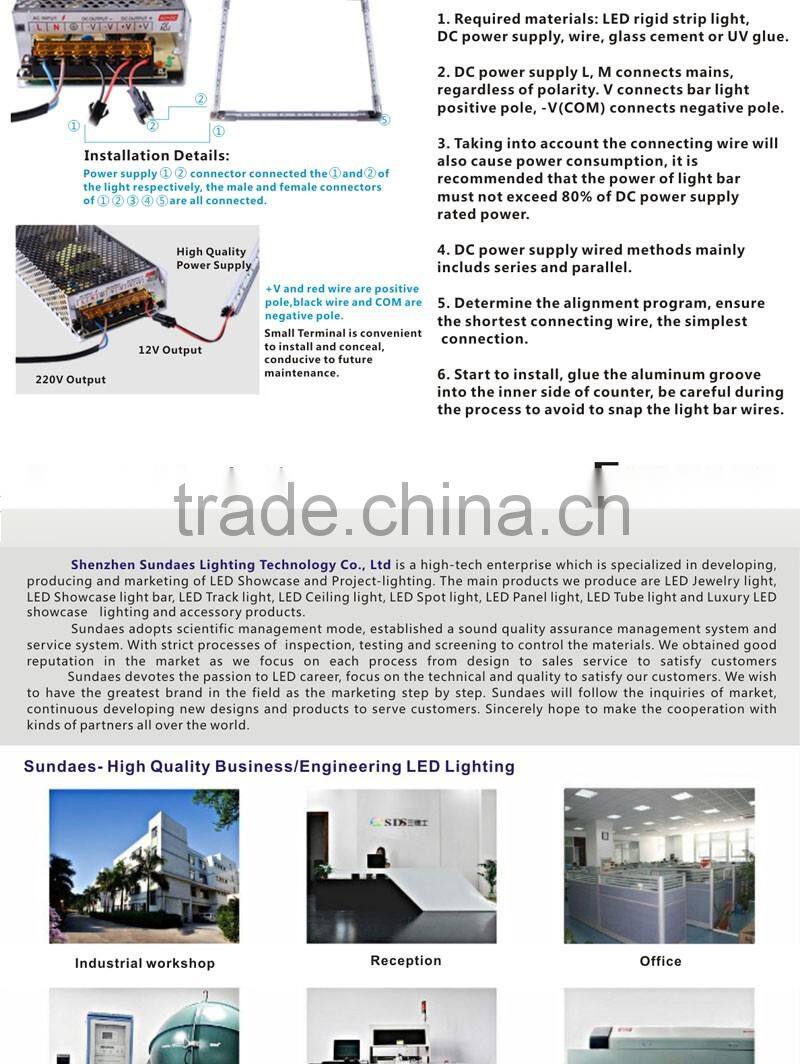 LED strip light SMD2835 72leds/m Wholesale led light bar DC12V led bar light led rigid bar