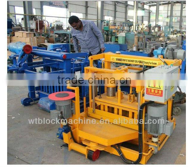 QT40-3 Moving concrete block machine price for sudan