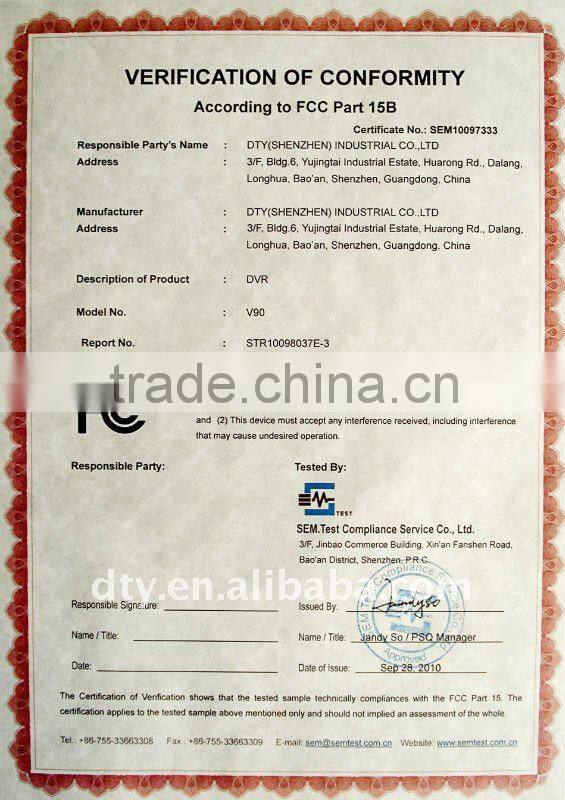 hd portable car dvr camcorder, V90