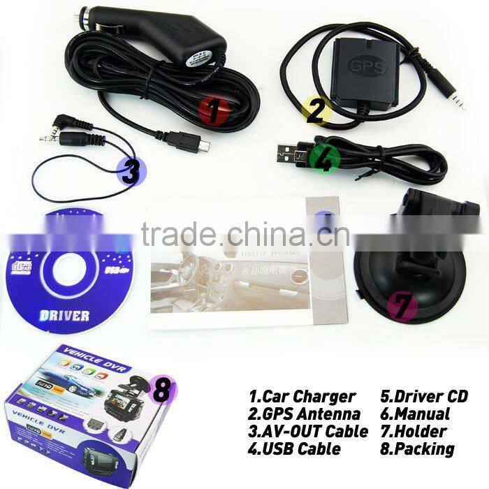 2012 newest support GPS 130 wide angle camcorder auto