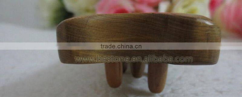 Custom Logo Wood Head Massager with Handle