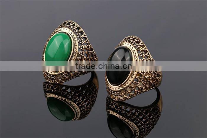 Cheapest price less than 1 dollar zinc alloy metal gold plated ring with gemstone