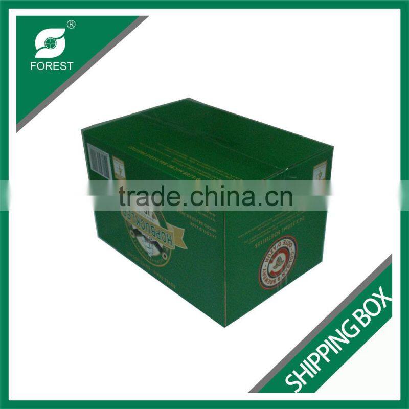 2015 WHOLESALE FREE DESIGN SHIPPING BOX CUSTOM PRINT LOGO 24 BOTTLES BEER SHIPPING BOX