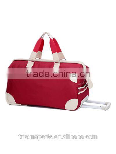 oem polyester mini size luggage trolley bag for women airport