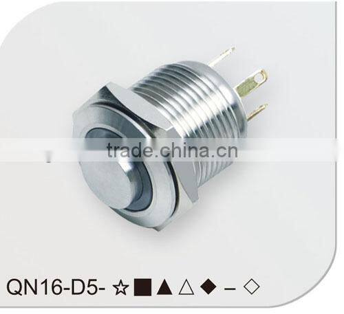 Ring illuminated 16mm push button switch