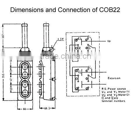 COB22 Direct Operation Hoist Push Button Pendant Switch
