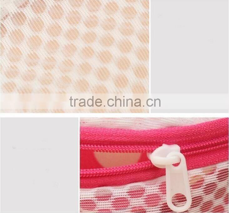 Hot sales polyester white mesh fabric lingerie bag