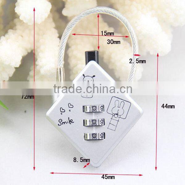 retractable combination digital code security cable and lock