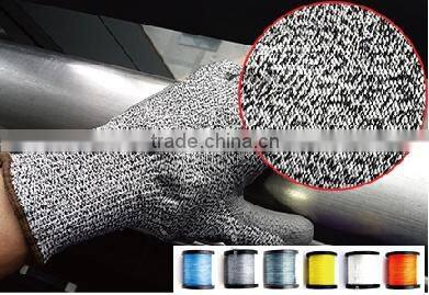 CE EN388 13g seamless HPPE knitted oil gas resistant glove for Maintenance
