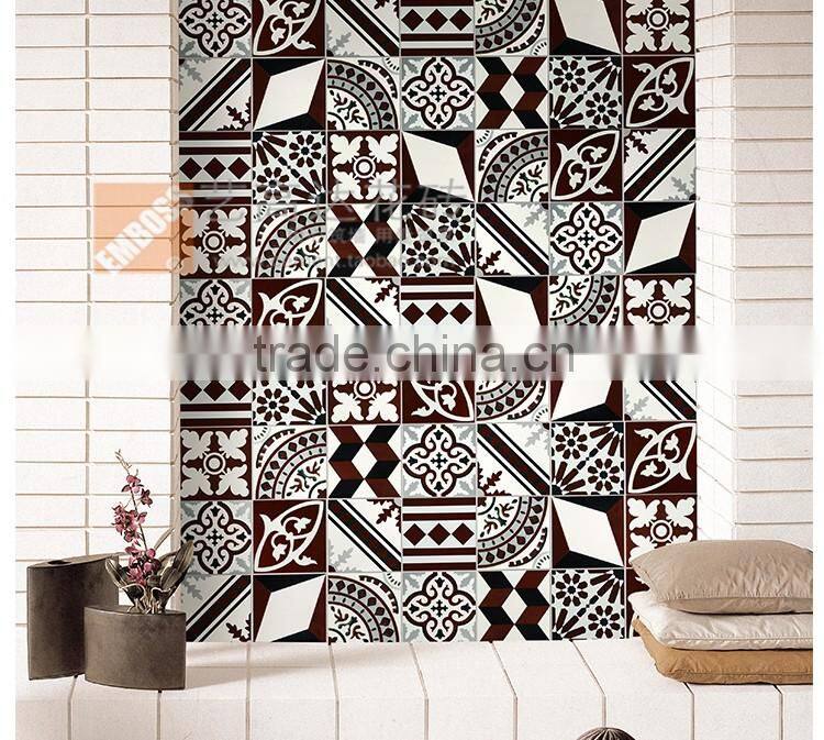 200*20mm brown color mexican kitchen wall tile rustic kitchen tile