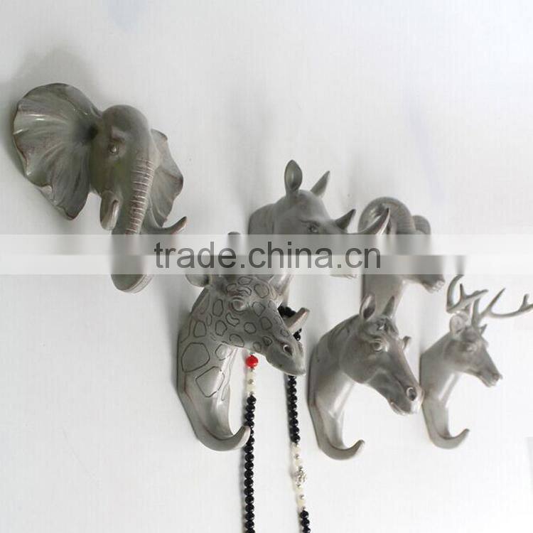 American high quality cap hook deer head wall decor resin