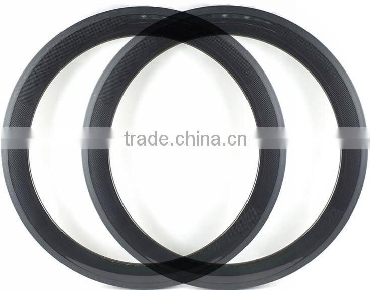2015 700C 88mm clincher wide U Shape carbon rims 25mm width carbon rims for Road and Track bike 3K UD 12K