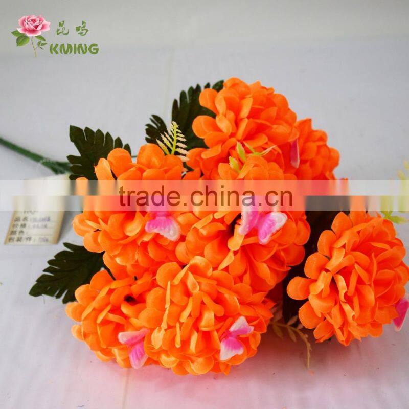 artrificial mum ball with butterfly edge curl chrysanthemum flower