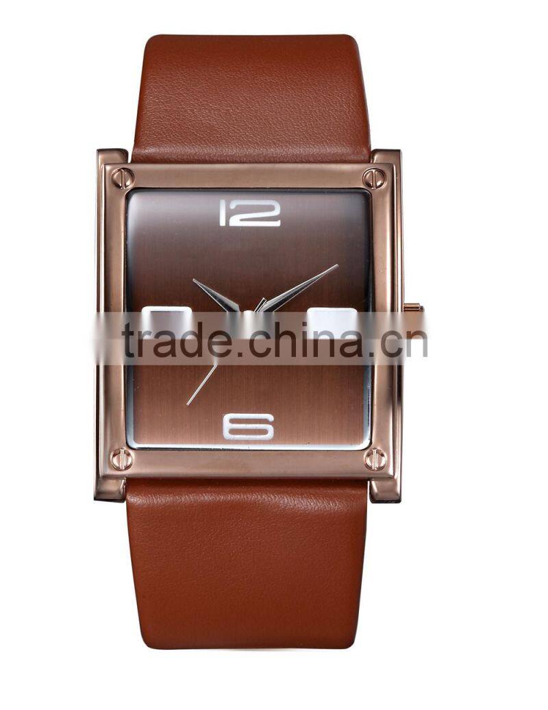 Factory Price Men Fashion Wrist Watch Square Case