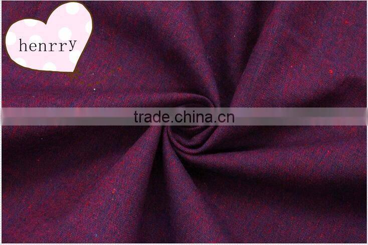 Pure color cotton and linen yarn-dyed pants fabric