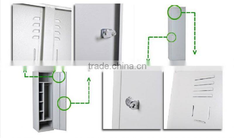 Single Column 4 Door Grey Steel Locker, School Clothes Closet