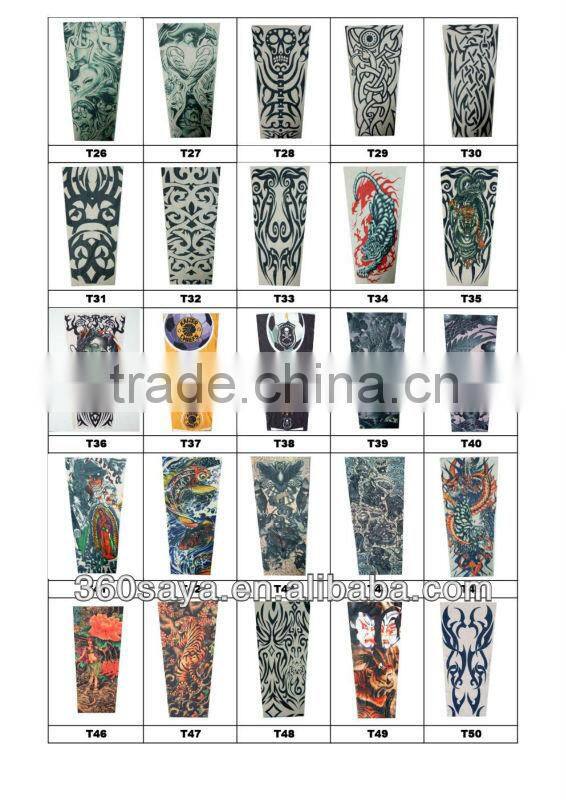92% nylon and 8% spandex customized logo tattoo sleeves TS 05 Custom