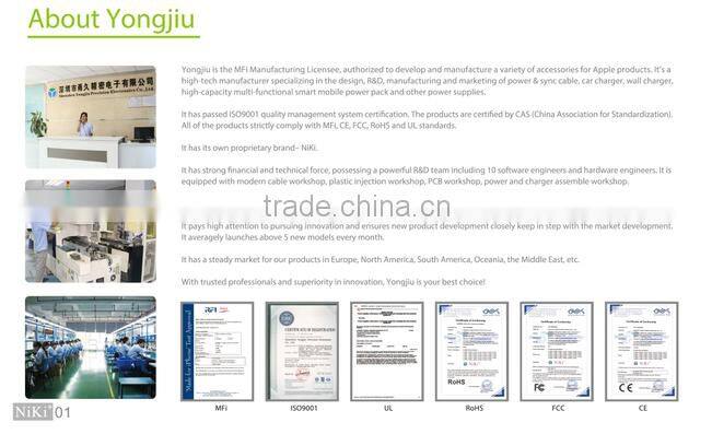 for iPhone 6 MFi Apple cable by MFi factory