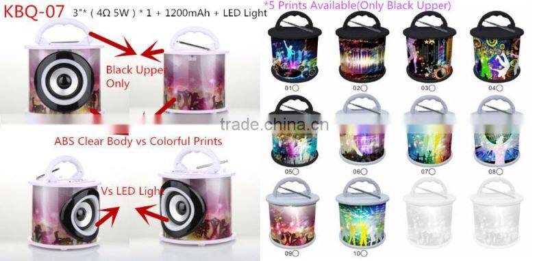 BBQ KBQ-07 5W 1200mAh 2016 Hot Sale Self Solar Powered Speaker