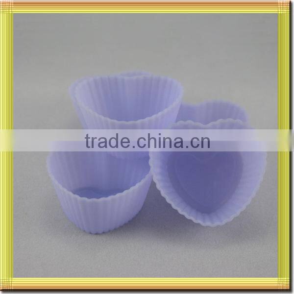 multi colors heart shape make cake silicone bakery mold