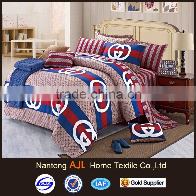branded bed sheet reactive printed cotton for home decoration