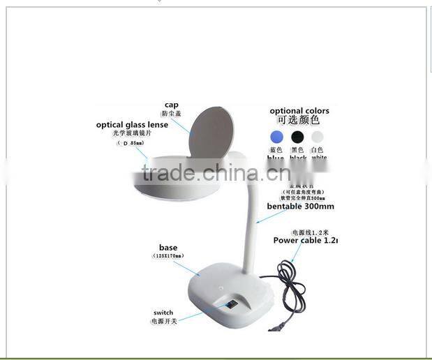 lighted reading magnifier led ring lamp /magnifying glass with ring light