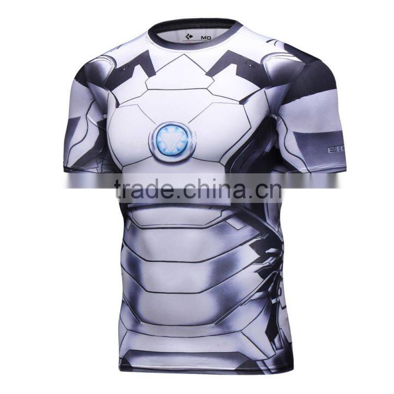 Men Avengers Super Hero Iron Man Captain America Clothes Short Sleeve 3D Printing t shirt