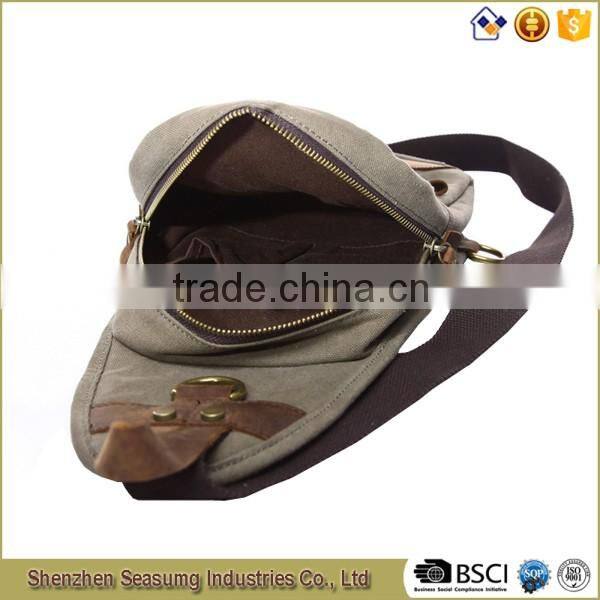 High Desity Washing Canvas Day Backpack Sling Bag