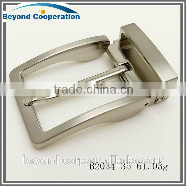 Formal type clip pin buckle brush nickel plated with zamack casting pin and loop teeth clip buckle