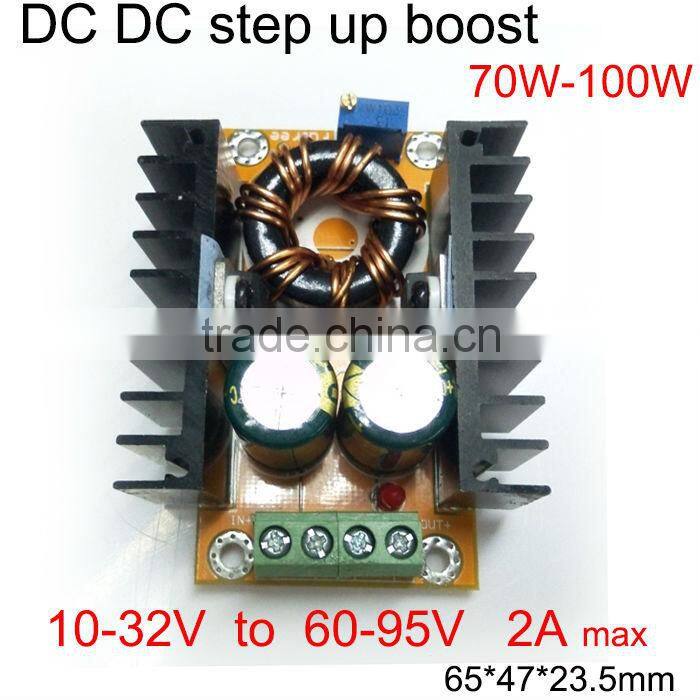 DC DC step up voltage regulator 10-32V to DC 60-95V 2A 70-100W boost converter dc voltage transformer