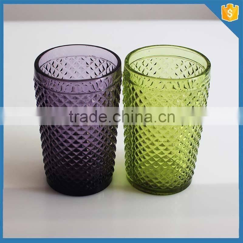 Factory super low price Coloured drinking glass Cup for water/wine/ice cream/yogurt