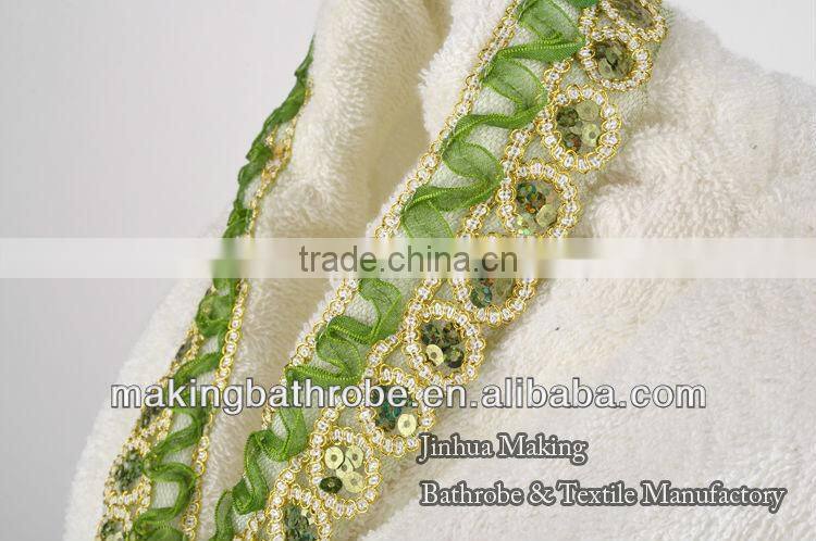 top hotel cheap white and simple breathable cool towel material bathrobe