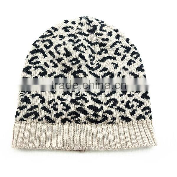 Warm design acrylic knitting stripe custom ski beanie