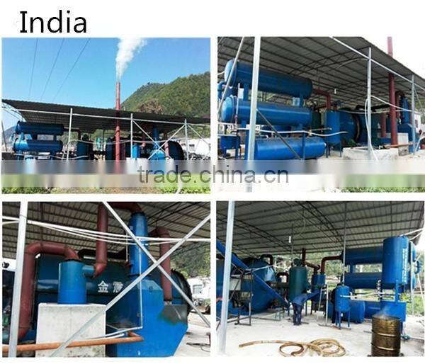 Continuous system scrap rubber oil extraction pyrolysis machines