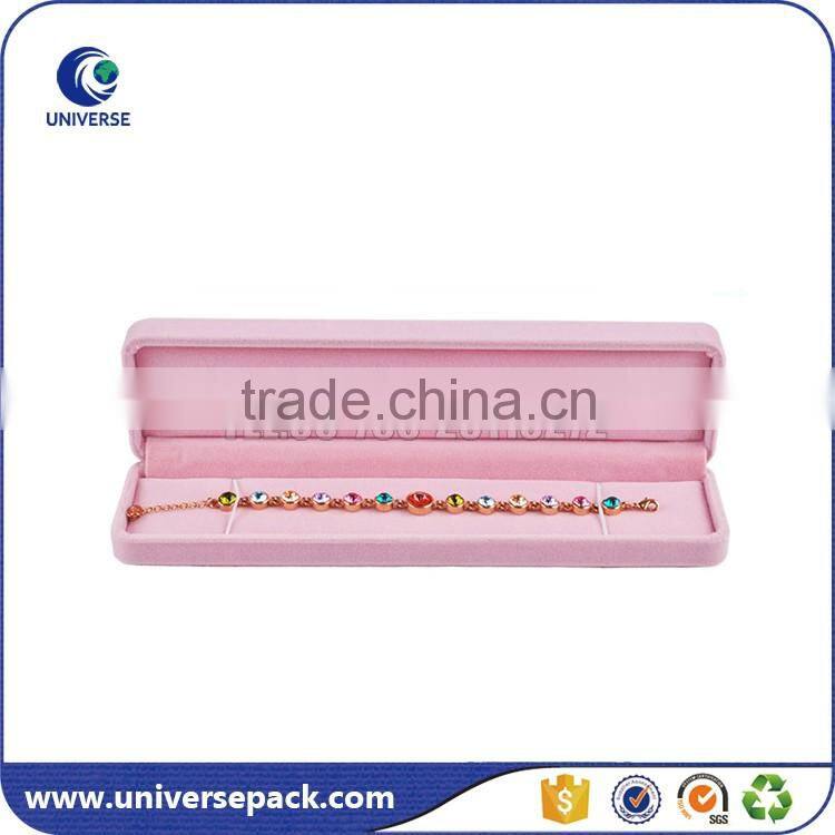 Square shaped red color custom velvet jewelry boxes wholesale