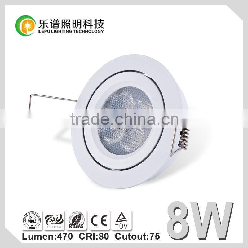 Recessed Orientable 8W LED SEMI Downlight Celling Light for Store Energy Saving