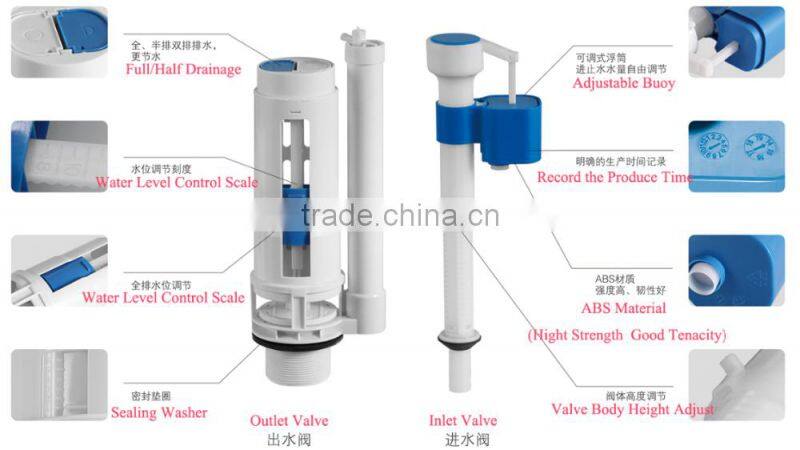 Plastic Toilet Bowl Automatic Flush Toilet Flush Valve