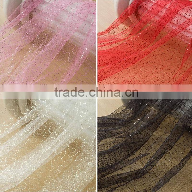 sequin tulle fabric for clothing wedding