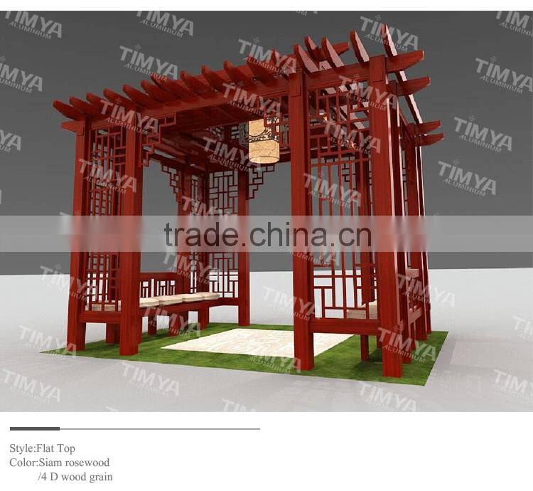 2015 hot sale outdoor plastic pergola designs supplier