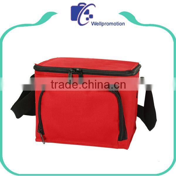 Large insulated canvas cooler bag for frozen food