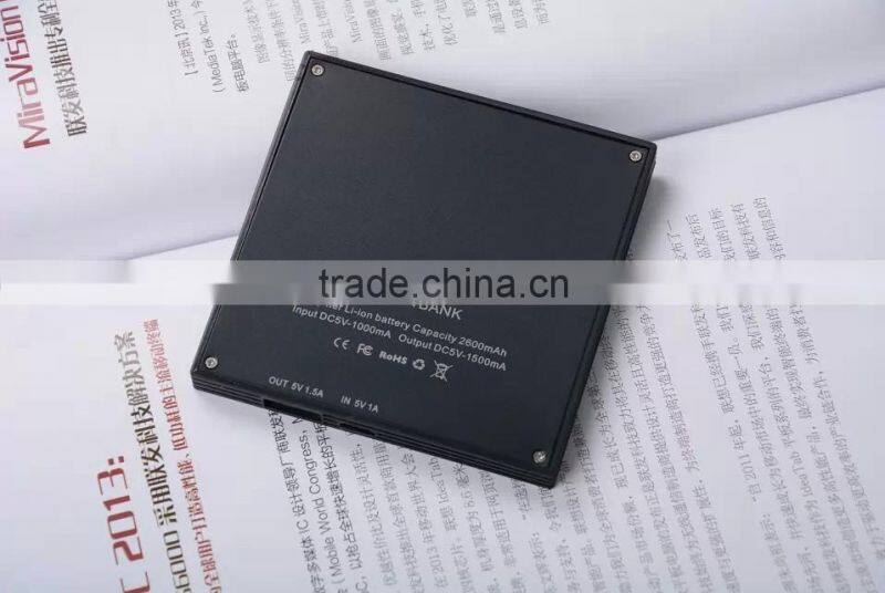 factory supply square shape design polymer battery portable power bank charger