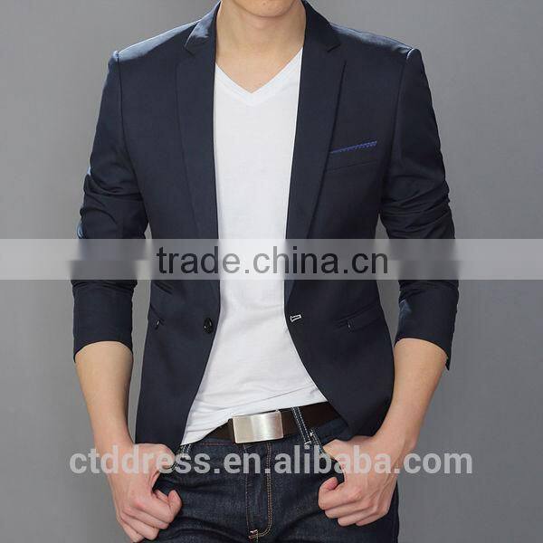 AC Style!!! Summer Comming!! Korean Pure black hlaf sleeves 100% cotton fabric Men's slim fit casual suit